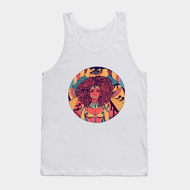 Retro Triad Kemet Warrior Tank Top by kenallouis